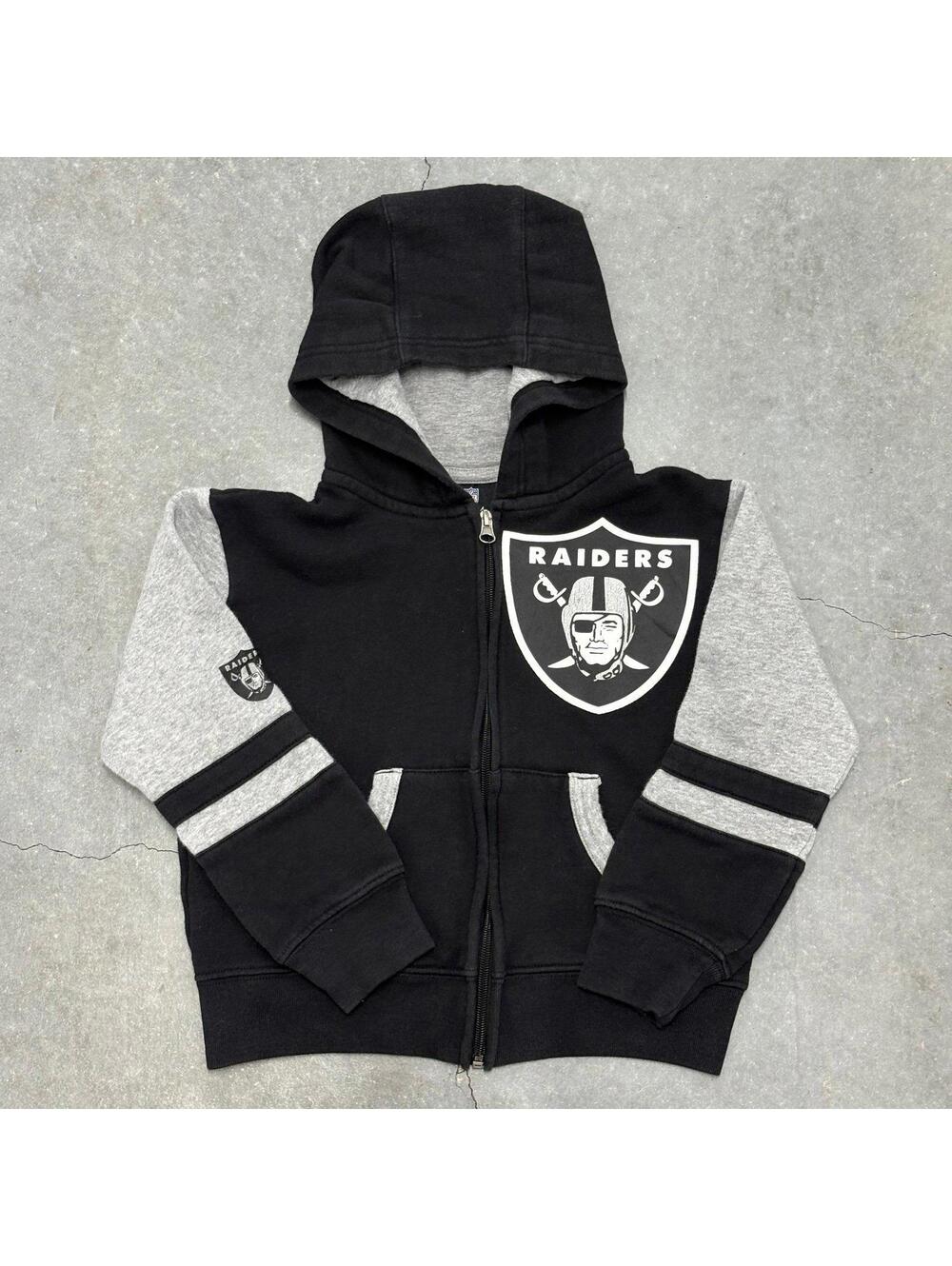 NFL Raiders Logo Kids Full Zip Hoodie